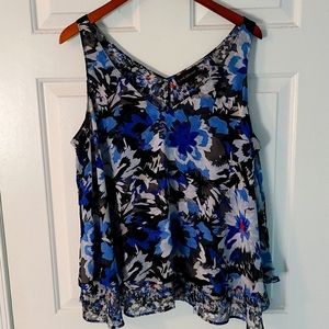 Lane Bryant Size 18 Floral Tank Top Blouse